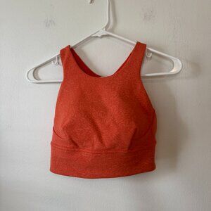 Lululemon Wunder Train Long-Line Bra *Medium Support, C/D Cups Crunch Warm Coral